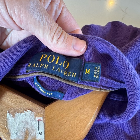 Ralph Lauren Purple Custom Fit Polo Cotton Short Sleeve Collar / Medium - Picture 11 of 13